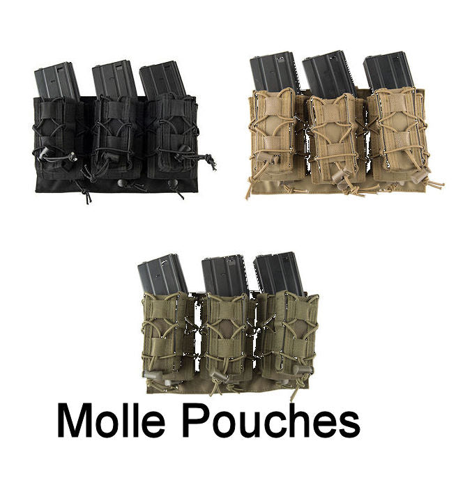 Molle Triple M4 & Pistol Magazine Pouch Lancer Tactical
