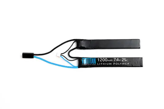 Titan 7.4V Battery 1200mAh 25C Deans Connector Nunchuck Titan