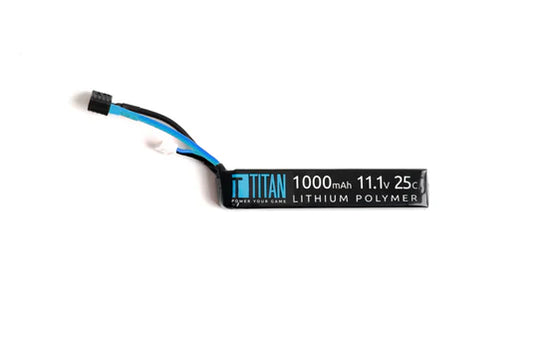 11.1V 1000ma 25C Stick Lipo Battery  Fits in Buffer Tube Titan Made in USA Titan
