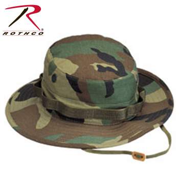 Rothco 100% Cotton Rip-Stop woodland camo boonie hat