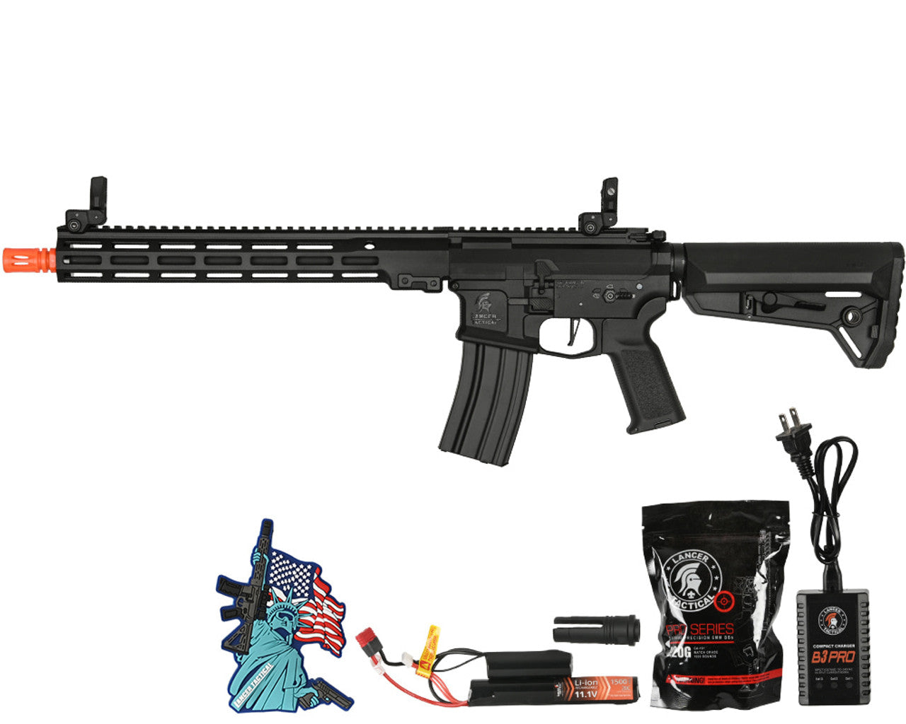 AEG Lancer Tactical Stalker M4 13" M-Loc Rail Electronic Trigger Starter Package