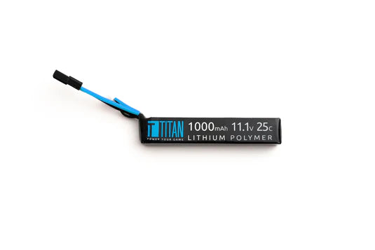 11.1V 1000ma 25C Stick Lipo Battery  Fits in Buffer Tube Titan Made in USA Titan